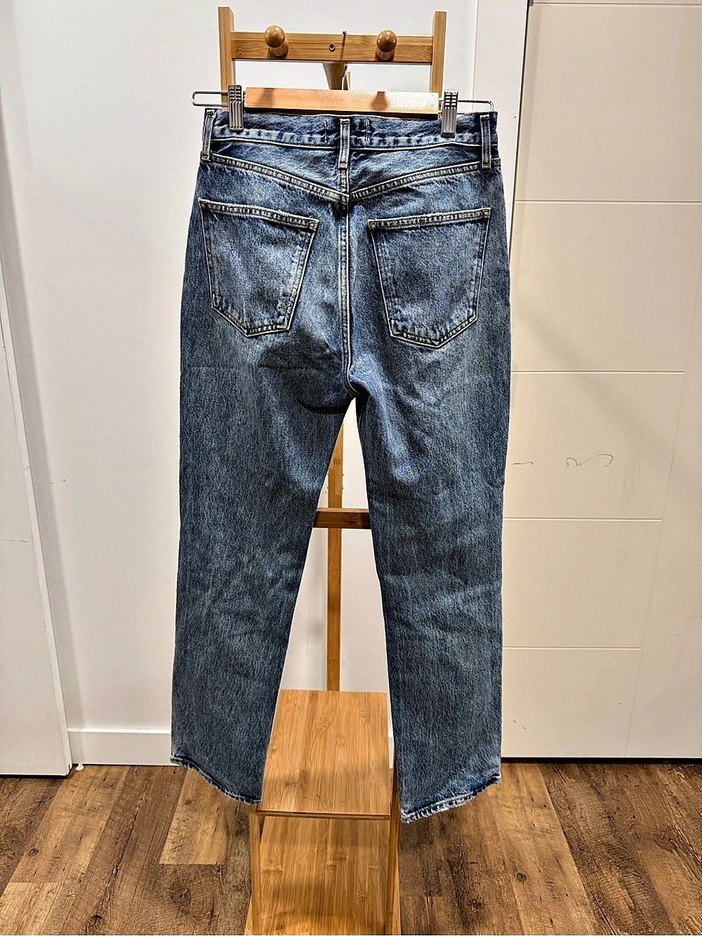 AGOLDE 90's Pinch Waist High Rise Straight Jean Jeans Blue Waist 27 - Picture 6 of 8